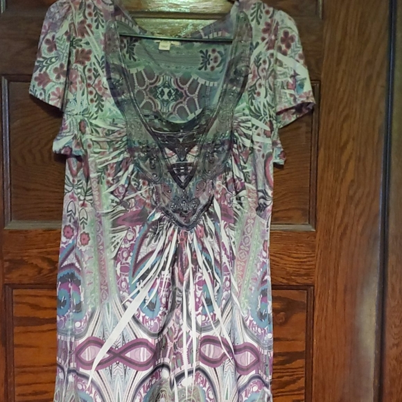 Olive tapestry top - Picture 4 of 4